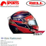 Helm 1:2 | Mini Helmet BH21-03 | Bell Helmet | Alfa Romeo Racing 2021 #7 Helm 1:2 | Mini Helmet BH21-03 | Bell Helmet | Alfa Romeo Racing 2021 #7