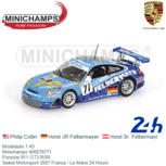 Modelauto 1:43 | Minichamps 400076771 | Porsche 911 GT3 RSR | Seikel Motorsport 2007 France / Le Mans 24 Hours Modelauto 1:43 | Minichamps 400076771 | Porsche 911 GT3 RSR | Seikel Motorsport 2007 France / Le Mans 24 Hours