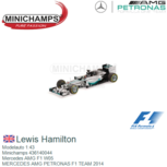 Modelauto 1:43 | Minichamps 436140044 | Mercedes AMG F1 W05 | MERCEDES AMG PETRONAS F1 TEAM 2014 Modelauto 1:43 | Minichamps 436140044 | Mercedes AMG F1 W05 | MERCEDES AMG PETRONAS F1 TEAM 2014