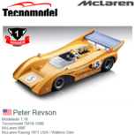 Modelauto 1:18 | Tecnomodel TM18-156B | McLaren M8F | McLaren Racing 1971 USA / Watkins Glen Modelauto 1:18 | Tecnomodel TM18-156B | McLaren M8F | McLaren Racing 1971 USA / Watkins Glen