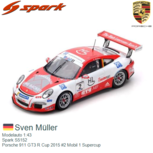 Modelauto 1:43 | Spark S5152 | Porsche 911 GT3 R Cup 2015 #2 Mobil 1 Supercup Modelauto 1:43 | Spark S5152 | Porsche 911 GT3 R Cup 2015 #2 Mobil 1 Supercup