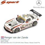 Modelauto 1:43 | Spark SA069 | Mercedes Benz SLS GT3 2014 #5 China / Macau / Macau Grand Prix Modelauto 1:43 | Spark SA069 | Mercedes Benz SLS GT3 2014 #5 China / Macau / Macau Grand Prix