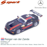 Modelauto 1:43 | Spark SA087 | Mercedes Benz SLS AMG GT3 2015 #2 China / Macau / Macau Grand Prix Modelauto 1:43 | Spark SA087 | Mercedes Benz SLS AMG GT3 2015 #2 China / Macau / Macau Grand Prix