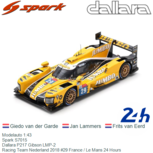 Modelauto 1:43 | Spark S7015 | Dallara P217 Gibson LMP-2 | Racing Team Nederland 2018 #29 France / Le Mans 24 Hours Modelauto 1:43 | Spark S7015 | Dallara P217 Gibson LMP-2 | Racing Team Nederland 2018 #29 France / Le Mans 24 Hours