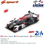Modelauto 1:43 | Spark S7011 | Ligier JS P217 Gibson LMP-2 | Panis Barthez Competition 2018 #23 France / Le Mans 24 Hours Modelauto 1:43 | Spark S7011 | Ligier JS P217 Gibson LMP-2 | Panis Barthez Competition 2018 #23 France / Le Mans 24 Hours