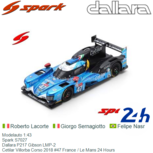 Modelauto 1:43 | Spark S7027 | Dallara P217 Gibson LMP-2 | Cetilar Villorba Corso 2018 #47 France / Le Mans 24 Hours Modelauto 1:43 | Spark S7027 | Dallara P217 Gibson LMP-2 | Cetilar Villorba Corso 2018 #47 France / Le Mans 24 Hours