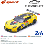Modelauto 1:43 | Spark S7031 | Chevrolet Corvette C7.R LMGTE-PRO | Corvette Racing GM 2018 #64 France / Le Mans 24 Hours Modelauto 1:43 | Spark S7031 | Chevrolet Corvette C7.R LMGTE-PRO | Corvette Racing GM 2018 #64 France / Le Mans 24 Hours