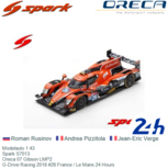 Modelauto 1:43 | Spark S7013 | Oreca 07 Gibson LMP2 | G-Drive Racing 2018 #26 France / Le Mans 24 Hours Modelauto 1:43 | Spark S7013 | Oreca 07 Gibson LMP2 | G-Drive Racing 2018 #26 France / Le Mans 24 Hours