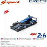 Modelauto 1:43 | Spark S7915 | Oreca 07 Gibson LMP2 | Duqueine Engineering 2019 #30 France / Le Mans 24 Hours Modelauto 1:43 | Spark S7915 | Oreca 07 Gibson LMP2 | Duqueine Engineering 2019 #30 France / Le Mans 24 Hours