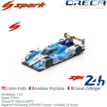 Modelauto 1:43 | Spark S7911 | Oreca 07 Gibson LMP2 | Algarve Pro Racing 2019 #25 France / Le Mans 24 Hours Modelauto 1:43 | Spark S7911 | Oreca 07 Gibson LMP2 | Algarve Pro Racing 2019 #25 France / Le Mans 24 Hours