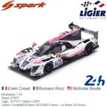 Modelauto 1:43 | Spark S7927 | Ligier JS P217 Gibson LMP2 | Larbre Compétition 2019 #50 France / Le Mans 24 Hours Modelauto 1:43 | Spark S7927 | Ligier JS P217 Gibson LMP2 | Larbre Compétition 2019 #50 France / Le Mans 24 Hours
