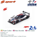 Modelauto 1:43 | Spark S7917 | Ligier JS P217 Gibson LMP2 | United Autosports 2019 #32 France / Le Mans 24 Hours Modelauto 1:43 | Spark S7917 | Ligier JS P217 Gibson LMP2 | United Autosports 2019 #32 France / Le Mans 24 Hours