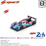 Modelauto 1:43 | Spark S7907 | BR Engineering BR1 AER LMP2 | SMP Racing 2019 #17 France / Le Mans 24 Hours Modelauto 1:43 | Spark S7907 | BR Engineering BR1 AER LMP2 | SMP Racing 2019 #17 France / Le Mans 24 Hours