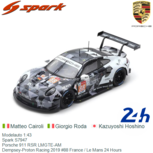 Modelauto 1:43 | Spark S7947 | Porsche 911 RSR LMGTE-AM | Dempsey-Proton Racing 2019 #88 France / Le Mans 24 Hours Modelauto 1:43 | Spark S7947 | Porsche 911 RSR LMGTE-AM | Dempsey-Proton Racing 2019 #88 France / Le Mans 24 Hours