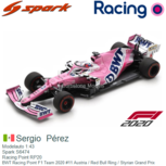Modelauto 1:43 | Spark S6474 | Racing Point RP20 | BWT Racing Point F1 Team 2020 #11 Austria / Red Bull Ring / Styrian Grand Prix Modelauto 1:43 | Spark S6474 | Racing Point RP20 | BWT Racing Point F1 Team 2020 #11 Austria / Red Bull Ring / Styrian Grand Prix