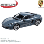Modelauto 1:43 | Minichamps WAP0204010G | Porsche 718 Cayman Graphite Blue Modelauto 1:43 | Minichamps WAP0204010G | Porsche 718 Cayman Graphite Blue