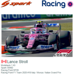 Modelauto 1:43 | Spark S6482 | Racing Point RP20 | Racing Point F1 Team 2020 #18 Italy / Monza / Italian Grand Prix Modelauto 1:43 | Spark S6482 | Racing Point RP20 | Racing Point F1 Team 2020 #18 Italy / Monza / Italian Grand Prix