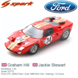 Modelauto 1:43 | Spark S2772 | Ford GT0 AMR2 Red / Gold 1966 #24 USA / Sebring / 12 Hours Modelauto 1:43 | Spark S2772 | Ford GT0 AMR2 Red / Gold 1966 #24 USA / Sebring / 12 Hours