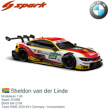 Modelauto 1:43 | Spark SG666 | BMW M4 DTM | Team RBM 2020 #31 Germany / Hockenheim Modelauto 1:43 | Spark SG666 | BMW M4 DTM | Team RBM 2020 #31 Germany / Hockenheim