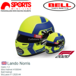 Helm 1:2 | Mini Helmet 4100044 | Bell Helmet | McLaren F1 2020 #4 Helm 1:2 | Mini Helmet 4100044 | Bell Helmet | McLaren F1 2020 #4