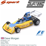 Modelauto 1:43 | Spark S9660 | Surtees TS16 | Surtees Ford 1975 #19 Britain / Silverstone / British Grand Prix Modelauto 1:43 | Spark S9660 | Surtees TS16 | Surtees Ford 1975 #19 Britain / Silverstone / British Grand Prix