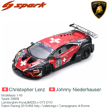 Modelauto 1:43 | Spark S9609 | Lamborghini Huracán GT3 EVO | Raton Racing 2019 #58 Italy / Vallelunga / Campagnano di Roma Modelauto 1:43 | Spark S9609 | Lamborghini Huracán GT3 EVO | Raton Racing 2019 #58 Italy / Vallelunga / Campagnano di Roma