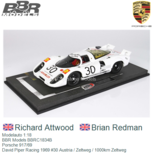 Modelauto 1:18 | BBR Models BBRC1834B | Porsche 917/69 | David Piper Racing 1969 #30 Austria / Zeltweg / 1000km Zeltweg Modelauto 1:18 | BBR Models BBRC1834B | Porsche 917/69 | David Piper Racing 1969 #30 Austria / Zeltweg / 1000km Zeltweg