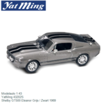 Modelauto 1:43 | YatMing 43202S | Shelby GT500 Eleanor Grijs / Zwart 1969 Modelauto 1:43 | YatMing 43202S | Shelby GT500 Eleanor Grijs / Zwart 1969