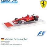 Modelauto 1:43 | Tameo TB008 | Ferrari 248 F1 2006 #5 Brazilië Modelauto 1:43 | Tameo TB008 | Ferrari 248 F1 2006 #5 Brazilië