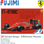 Bouwpakket 1:20 | Fujimi FU09198 | Ferrari F1 87/88C | Scuderia Ferrari 1988 Italy Bouwpakket 1:20 | Fujimi FU09198 | Ferrari F1 87/88C | Scuderia Ferrari 1988 Italy