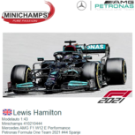 Modelauto 1:43 | Minichamps 410210444 | Mercedes AMG F1 W12 E Performance | Petronas Formula One Team 2021 #44 Spanje Modelauto 1:43 | Minichamps 410210444 | Mercedes AMG F1 W12 E Performance | Petronas Formula One Team 2021 #44 Spanje