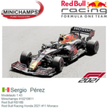 Modelauto 1:43 | Minichamps 410210611 | Red Bull RB16B | Red Bull Racing Honda 2021 #11 Monaco Modelauto 1:43 | Minichamps 410210611 | Red Bull RB16B | Red Bull Racing Honda 2021 #11 Monaco