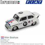 Modelauto 1:43 | Brumm R420 | Fiat Abarth 1000 Berlina | Scuderia Lach 69 S.R.T. Holland 1969 #41 The Netherlands / Zandvoort / Zandvoort Trophy Modelauto 1:43 | Brumm R420 | Fiat Abarth 1000 Berlina | Scuderia Lach 69 S.R.T. Holland 1969 #41 The Netherlands / Zandvoort / Zandvoort Trophy