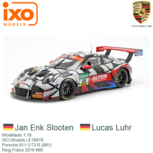 Modelauto 1:18 | IXO-Models LE18019 | Porsche 911 GT3 R (991) | Ring Police 2018 #69 Modelauto 1:18 | IXO-Models LE18019 | Porsche 911 GT3 R (991) | Ring Police 2018 #69
