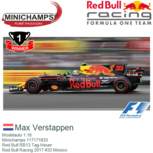 Modelauto 1:18 | Minichamps 117171833 | Red Bull RB13 Tag-Heuer | Red Bull Racing 2017 #33 Mexico Modelauto 1:18 | Minichamps 117171833 | Red Bull RB13 Tag-Heuer | Red Bull Racing 2017 #33 Mexico