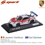 Modelauto 1:43 | Spark WAP0200110N0FW | Porsche 911 GT3 RSR IMSA Farewell 2020 #912 USA / Sebring / 12 Hours Modelauto 1:43 | Spark WAP0200110N0FW | Porsche 911 GT3 RSR IMSA Farewell 2020 #912 USA / Sebring / 12 Hours