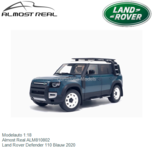 Modelauto 1:18 | Almost Real ALM810802 | Land Rover Defender 110 Blauw 2020 Modelauto 1:18 | Almost Real ALM810802 | Land Rover Defender 110 Blauw 2020