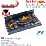 Modelauto 1:43 | Minichamps 410180933 | Red Bull RB14 Tag Heuer | Red Bull Racing 2018 #33 Oostenrijk / Red Bull Ring Modelauto 1:43 | Minichamps 410180933 | Red Bull RB14 Tag Heuer | Red Bull Racing 2018 #33 Oostenrijk / Red Bull Ring