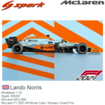 Modelauto 1:18 | Spark 18S597 | McLaren MCL35M | McLaren F1 2021 #4 Monte Carlo / Monaco Grand Prix Modelauto 1:18 | Spark 18S597 | McLaren MCL35M | McLaren F1 2021 #4 Monte Carlo / Monaco Grand Prix