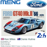 Bouwpakket 1:12 | MENG RS-002 | Ford GT40 Mk.II | Shelby American 1966 #1 France / Le Mans 24 Hours Bouwpakket 1:12 | MENG RS-002 | Ford GT40 Mk.II | Shelby American 1966 #1 France / Le Mans 24 Hours