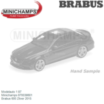 Modelauto 1:87 | Minichamps 870038601 | Brabus 600 Zilver 2015 Modelauto 1:87 | Minichamps 870038601 | Brabus 600 Zilver 2015