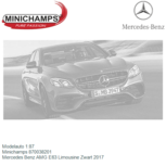 Modelauto 1:87 | Minichamps 870038201 | Mercedes Benz AMG E63 Limousine Zwart 2017 Modelauto 1:87 | Minichamps 870038201 | Mercedes Benz AMG E63 Limousine Zwart 2017