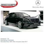 Modelauto 1:87 | Minichamps 870038300 | Mercedes Benz AMG S63 Limousine Zwart 2017 Modelauto 1:87 | Minichamps 870038300 | Mercedes Benz AMG S63 Limousine Zwart 2017