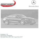 Modelauto 1:87 | Minichamps 870038320 | Mercedes Benz AMG S65 Coupe Zilver 2017 Modelauto 1:87 | Minichamps 870038320 | Mercedes Benz AMG S65 Coupe Zilver 2017
