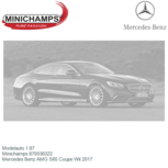 Modelauto 1:87 | Minichamps 870038322 | Mercedes Benz AMG S65 Coupe Wit 2017 Modelauto 1:87 | Minichamps 870038322 | Mercedes Benz AMG S65 Coupe Wit 2017