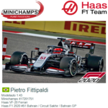 Modelauto 1:43 | Minichamps 417201751 | Haas VF-20 Ferrari | Haas F1 2020 #51 Bahrain / Circuit Sakhir / Bahrain GP Modelauto 1:43 | Minichamps 417201751 | Haas VF-20 Ferrari | Haas F1 2020 #51 Bahrain / Circuit Sakhir / Bahrain GP