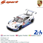 Modelauto 1:12 | Spark 12S028 | Porsche 911 RSR LMGTE-AM | Team Project 1 2020 #56 France / Le Mans 24 Hours Modelauto 1:12 | Spark 12S028 | Porsche 911 RSR LMGTE-AM | Team Project 1 2020 #56 France / Le Mans 24 Hours