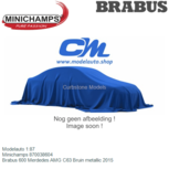 Modelauto 1:87 | Minichamps 870038604 | Brabus 600 Merdedes AMG C63 Bruin metallic 2015 Modelauto 1:87 | Minichamps 870038604 | Brabus 600 Merdedes AMG C63 Bruin metallic 2015