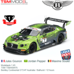 Modelauto 1:43 | TSM TSM430475 | Bentley Continental GT3 #7 Australia / Bathurst / 12 hours Modelauto 1:43 | TSM TSM430475 | Bentley Continental GT3 #7 Australia / Bathurst / 12 hours