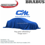Modelauto 1:87 | Minichamps 870038504 | Brabus 850 Mercedes AMG S63 Rood metallic 2015 Modelauto 1:87 | Minichamps 870038504 | Brabus 850 Mercedes AMG S63 Rood metallic 2015